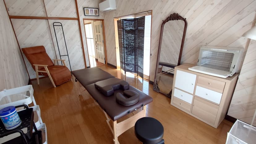 【那加駅から車で3分】備品充実・完全個室 のプライベートサロンが私のサロンに。エステ・整体・マッサージに【エステスペース】minoriba